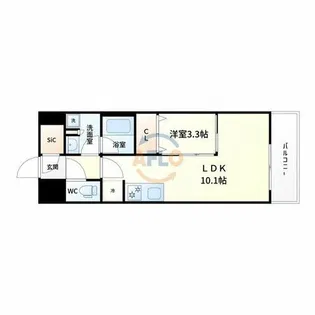 スプランディッド大阪EAST【8階】の間取り