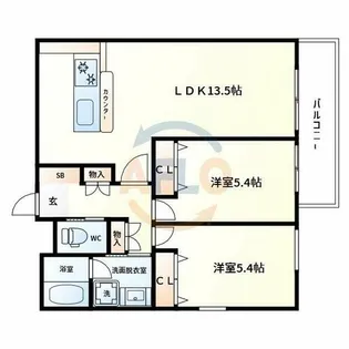Citron Kitakagaya【3階】の間取り