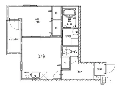 大阪府大阪市平野区加美東1丁目【アパート】の間取り