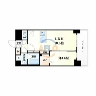 スプランディッド新大阪Ⅷ【12階】の間取り