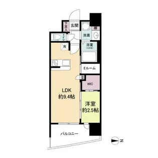 セレニテ難波リアン【6階】の間取り