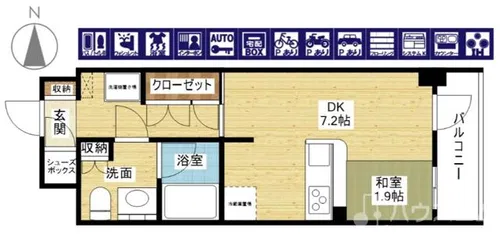 ジオエント上新庄【3階】の間取り