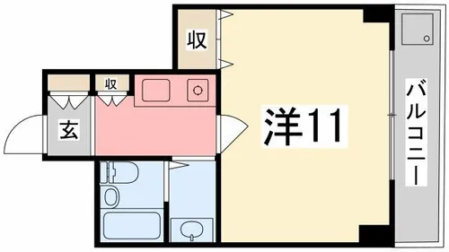 飾磨中村コーポ【A-10号室】の間取り