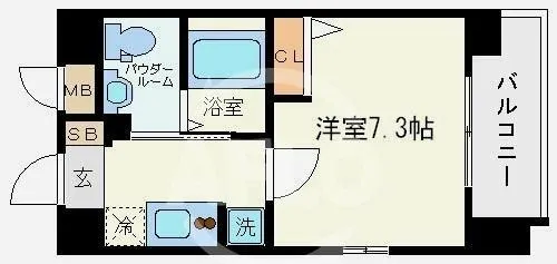レオンコンフォート難波西【3階】の間取り