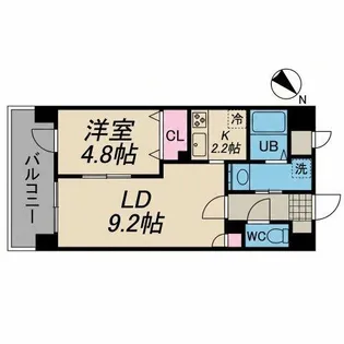 グロースメゾン博多山王【501号室】の間取り