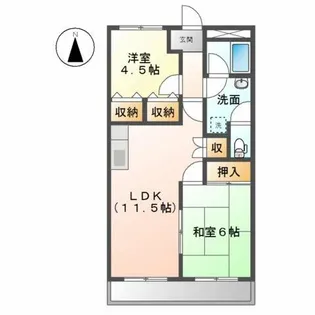 ウェンディA【4階】の間取り