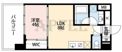 ブエナビスタ梅田ノース【9階】の間取り