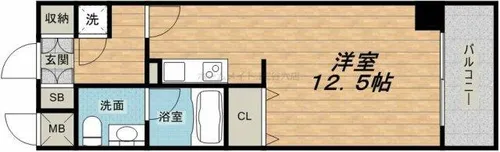 シティヒルズ安堂寺【5階】の間取り