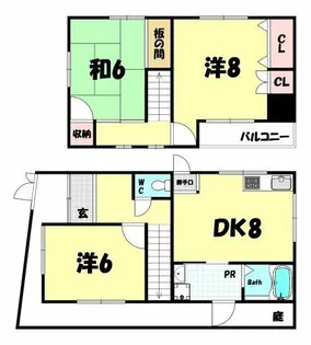 兵庫県神戸市灘区篠原本町1丁目【一戸建】の間取り