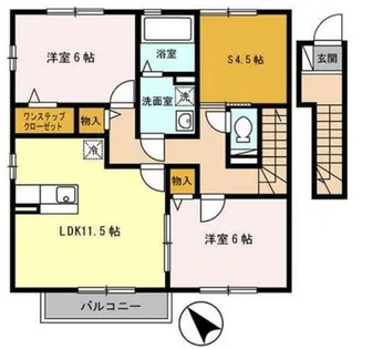 ハイムエルピスⅢ【202号室】の間取り