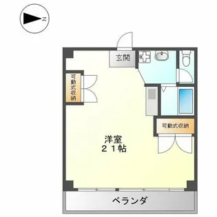 ノイエシュトラッセ山木田ビル【7階】の間取り