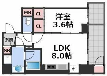 プレサンスロジェ天王寺真田山公園【5階】の間取り