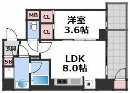 プレサンスロジェ天王寺真田山公園【5階】の間取り
