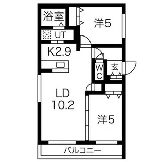 ブランシャール琴似【3階】の間取り