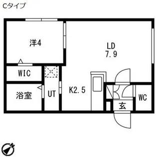 EEL二十四軒(イール)【1階】の間取り