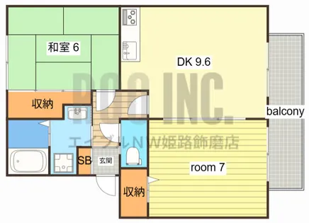 ソレジオ新町【A201号室】の間取り