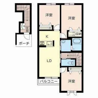 ラ・グリシーヌ【0205号室】の間取り