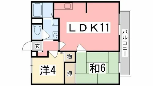 大林ハイツ【202号室】の間取り