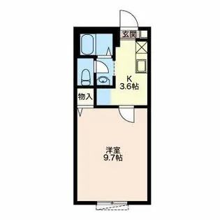 シャトレーオカダD【1階】の間取り