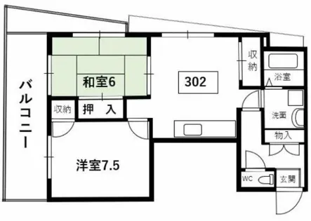 新栄プロパティー恵我之荘【3階】の間取り