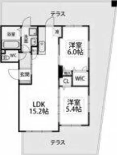 VentVert丸町【1階】の間取り