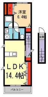 シャーメゾン小戸(ShaMaison Oobe)【201号室】の間取り