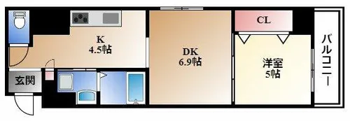 カトルセゾン金山【2階】の間取り