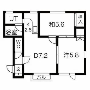 ファミール富丘【201号室】の間取り