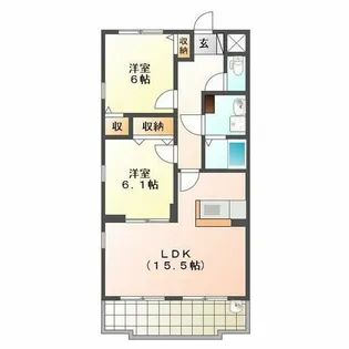 GREEN FIL【3階】の間取り
