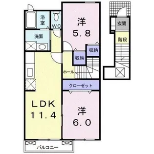 ジェネシスⅣ番館【2階】の間取り