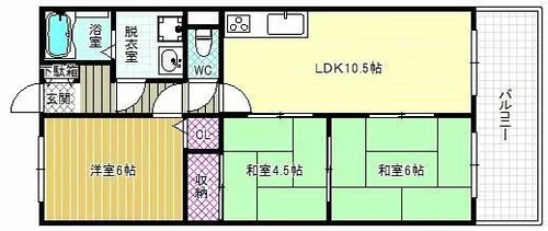 リバーサイドヒロハイム【2階】の間取り