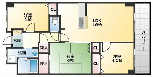 サンウエスト【2階】の間取り
