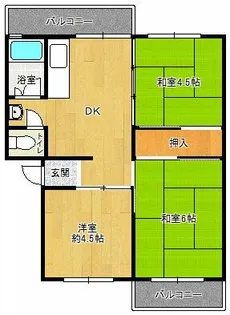 有野台公社【8-307号室】の間取り