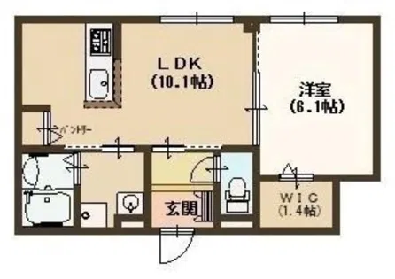 トワジェーム夕陽丘【1階】の間取り