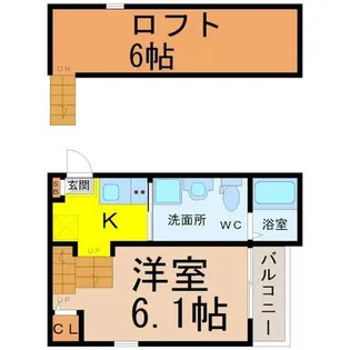 1Kの間取り画像