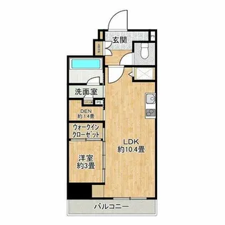イニシア大手前【7階】の間取り