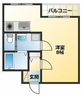 ウェルバート瓜破【402号室】の間取り