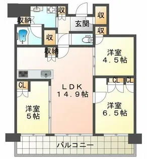 プラウドタワー神戸垂水【7階】の間取り