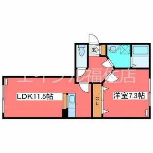 シャルマン福住【1階】の間取り