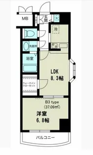ノルデンタワー天神橋【6階】の間取り
