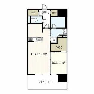 クリオラベルヴィ名古屋花の木【9階】の間取り