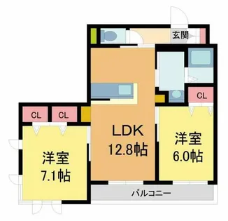 ガーデンハウスⅤ【202号室】の間取り