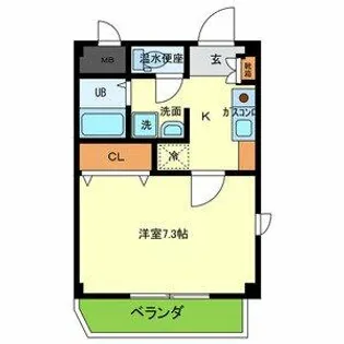 1Kの間取り画像