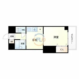 ノルデンハイム新北野【1階】の間取り