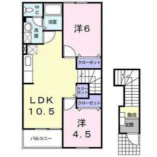 オードピュールⅠ【2階】の間取り