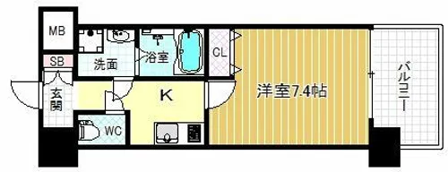 Pi’ece charmante Fukushima【7階】の間取り