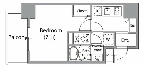 アドバンス上町台シュタット【10階】の間取り