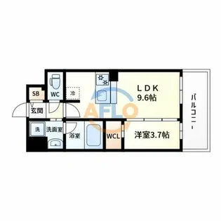 ソルテラスUMEDA NORTH【4階】の間取り