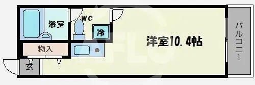 ライオンズシティ難波南【4階】の間取り
