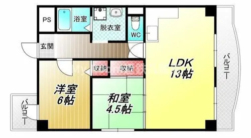 ラ・フォーレ八尾【7階】の間取り
